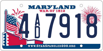 MD license plate 4AD7918