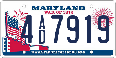 MD license plate 4AD7919
