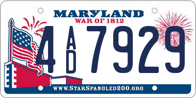 MD license plate 4AD7929