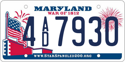 MD license plate 4AD7930