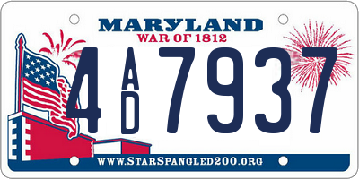 MD license plate 4AD7937