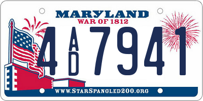 MD license plate 4AD7941