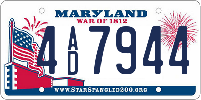 MD license plate 4AD7944