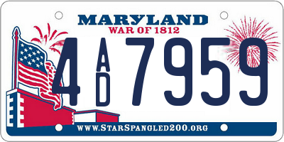 MD license plate 4AD7959