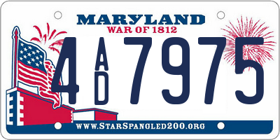 MD license plate 4AD7975