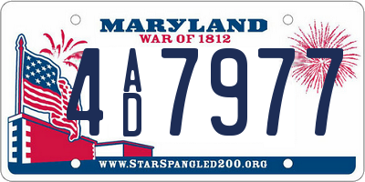 MD license plate 4AD7977