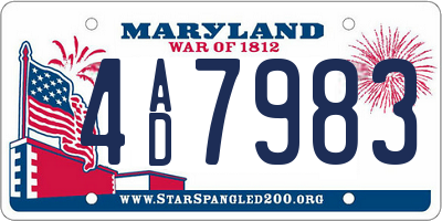 MD license plate 4AD7983