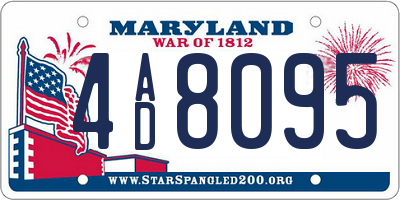 MD license plate 4AD8095