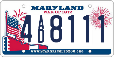 MD license plate 4AD8111