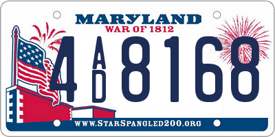 MD license plate 4AD8168