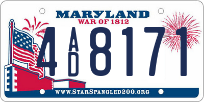 MD license plate 4AD8171
