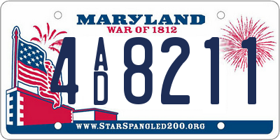 MD license plate 4AD8211
