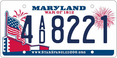 MD license plate 4AD8221