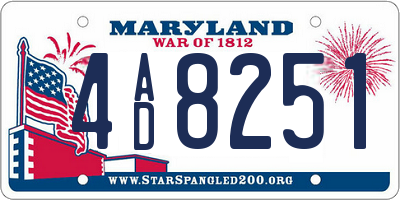 MD license plate 4AD8251