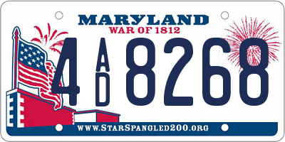 MD license plate 4AD8268