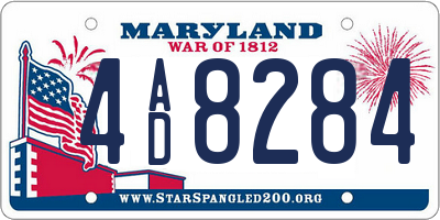 MD license plate 4AD8284