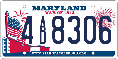 MD license plate 4AD8306