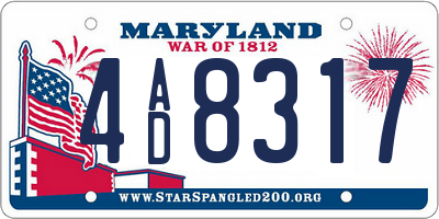 MD license plate 4AD8317