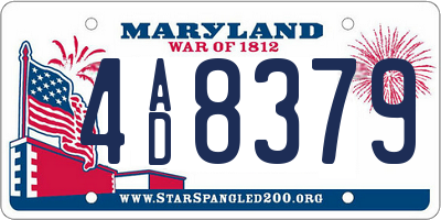 MD license plate 4AD8379