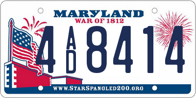 MD license plate 4AD8414
