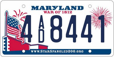 MD license plate 4AD8441