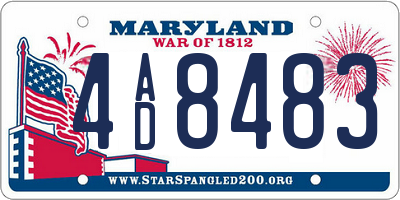 MD license plate 4AD8483