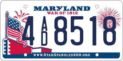 MD license plate 4AD8518