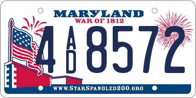 MD license plate 4AD8572