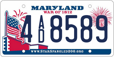 MD license plate 4AD8589