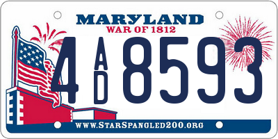 MD license plate 4AD8593