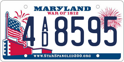 MD license plate 4AD8595