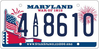 MD license plate 4AD8610