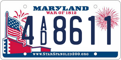 MD license plate 4AD8611