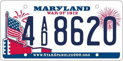 MD license plate 4AD8620