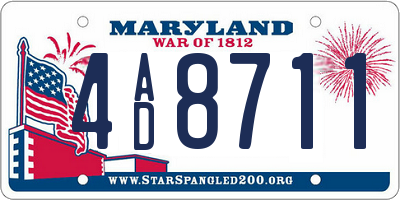 MD license plate 4AD8711