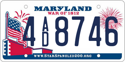 MD license plate 4AD8746