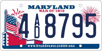 MD license plate 4AD8795