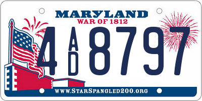 MD license plate 4AD8797