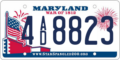 MD license plate 4AD8823