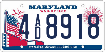 MD license plate 4AD8918