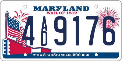 MD license plate 4AD9176