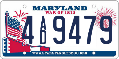 MD license plate 4AD9479