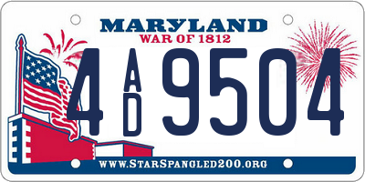 MD license plate 4AD9504