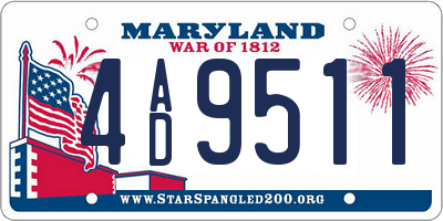 MD license plate 4AD9511