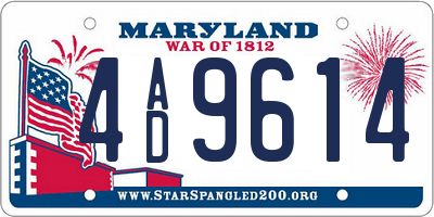 MD license plate 4AD9614