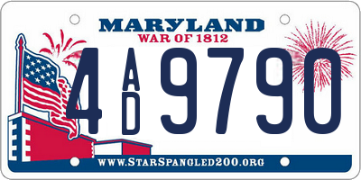 MD license plate 4AD9790