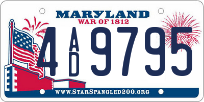 MD license plate 4AD9795