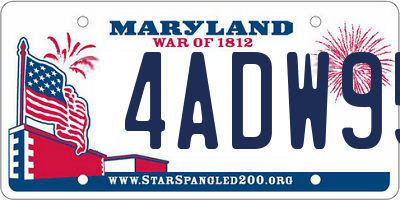 MD license plate 4ADW95