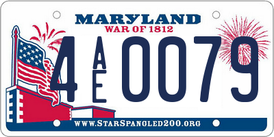 MD license plate 4AE0079