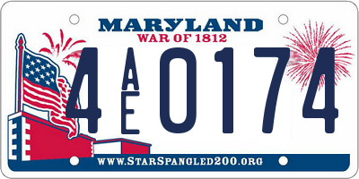 MD license plate 4AE0174